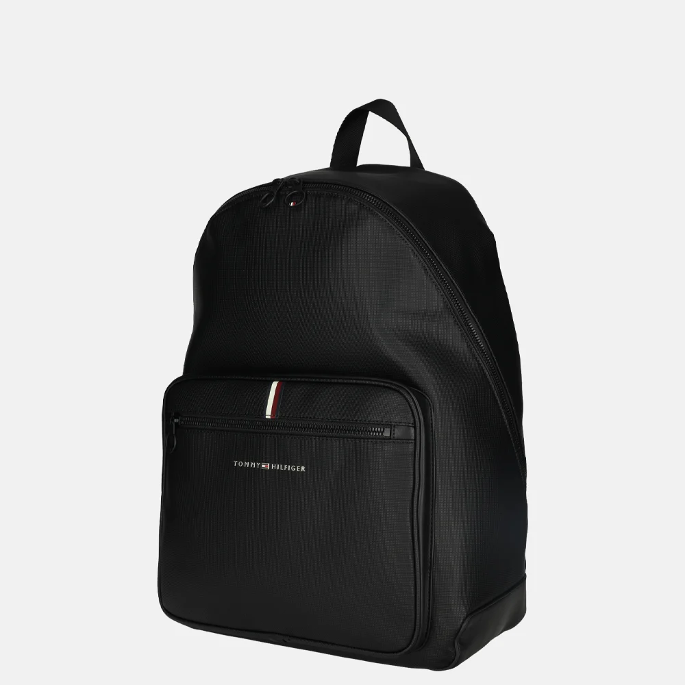 Tommy Hilfiger essential pique rugzak black bij Duifhuizen